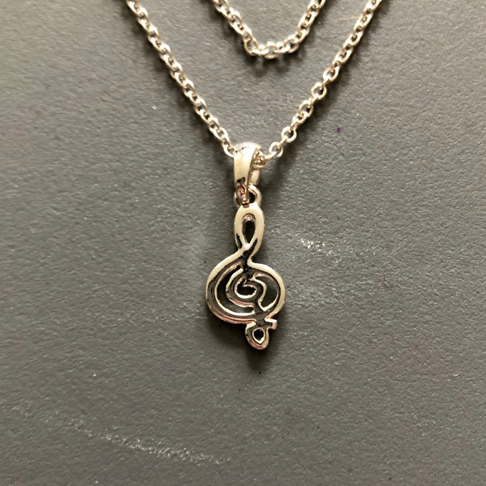 Treble Cleft Double Chain Necklace